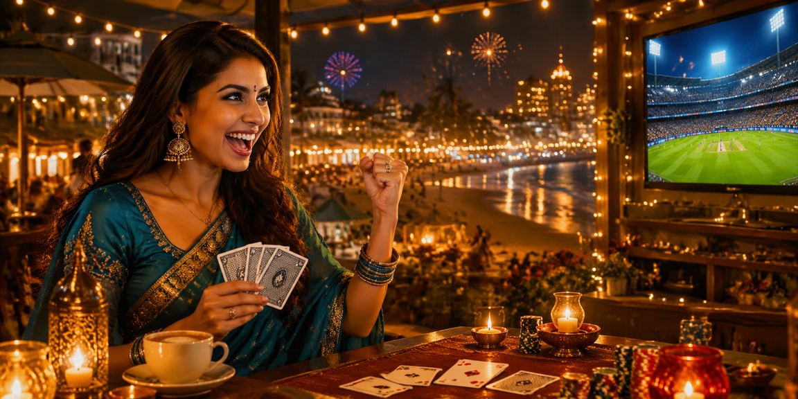 Indian player enjoying teen patti game on mobile device
